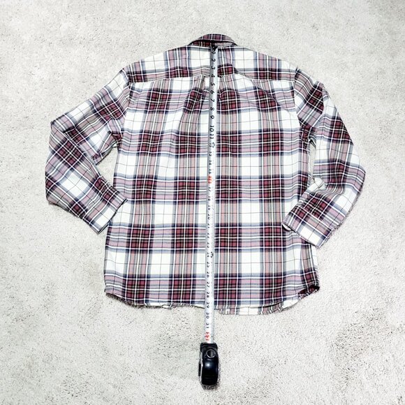 Orvis Plaid Button Down Shirt Men M Red Classic Collection Stretch Madras Cowboy - Picture 4 of 9